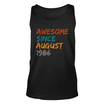 Awesome Since August V10 Unisex Tank Top - Monsterry UK