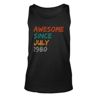 Awesome Since July V12 Unisex Tank Top - Monsterry