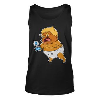Baby Trump Crying Tweet Tshirt Unisex Tank Top - Monsterry