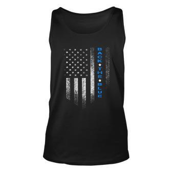 Back The Blue Unisex Tank Top - Monsterry