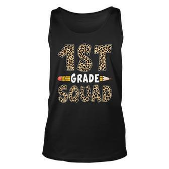 Back To School 1St Grade First Grade Squad Leopard Teacher Unisex Tank Top - Seseable