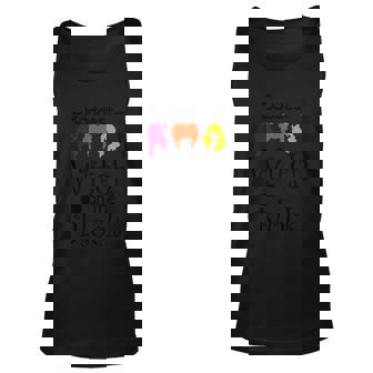 Baddest Witch On The Block Halloween Quote V2 Men Women Tank Top Graphic Print Unisex - Thegiftio
