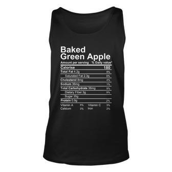 Baked Green Apples Nutrition Facts Label Unisex Tank Top - Monsterry UK