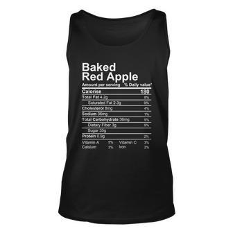 Baked Red Apples Nutrition Facts Label Unisex Tank Top - Monsterry UK