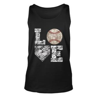 Baseball Distressed Ball Cute Mom Love Gift Unisex Tank Top - Monsterry AU