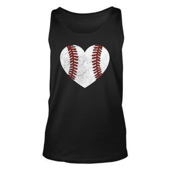 Baseball Heart Fun Mom Dad Men Women Softball Wife Unisex Tank Top | Mazezy