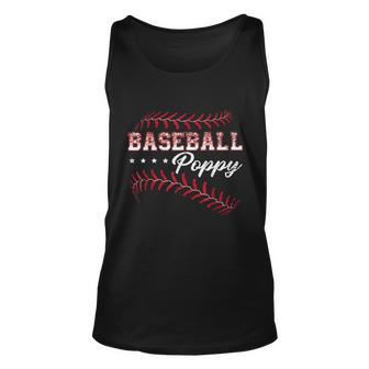 Baseball Poppy Funny Baseball Player Sports Fathers Day Unisex Tank Top - Thegiftio UK