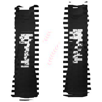 Baseball Softball Lover Seven Years Bday 7Th Birthday Boy Unisex Tank Top - Monsterry