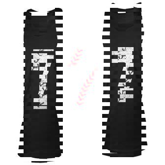 Baseball Softball Lover Seven Years Funy 7Th Birthday Boy Unisex Tank Top - Monsterry