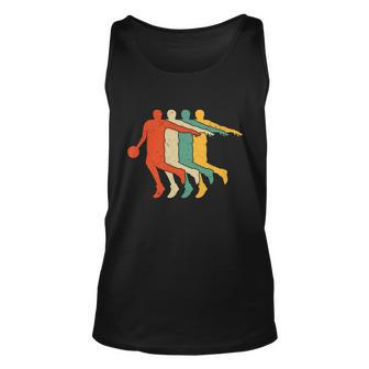 Basketball Player Vintage Silhouette Basketball Player Basketball Lover Unisex Tank Top - Monsterry