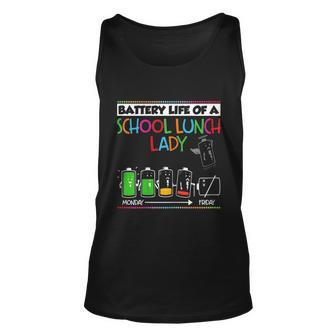 Battery Life Of A School Lunch Lady Worker Teacher Cool Gift Cute Gift Unisex Tank Top - Monsterry AU