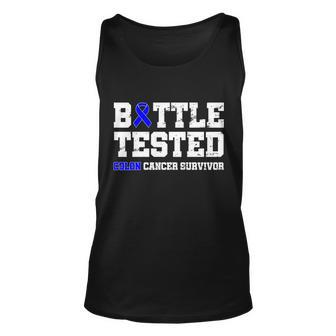 Battle Tested Colon Cancer Survivor Tshirt Unisex Tank Top - Monsterry