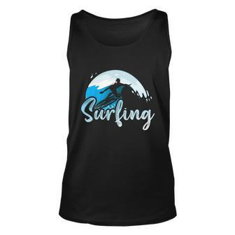 Beach Surfing Summer Vacation Surf Unisex Tank Top - Monsterry UK