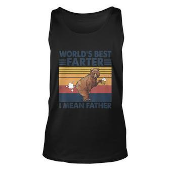 Bear Worlds Best Farter Gift I Mean Father Vintage Retro Gift Unisex Tank Top - Monsterry AU