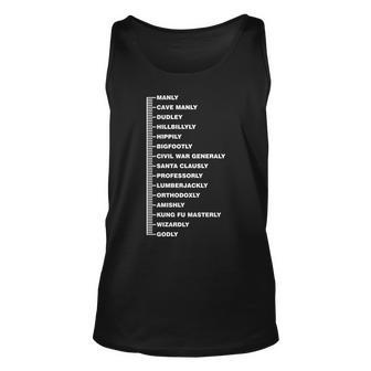 Beardly Manly Beard Growth Chart T-Shirt Graphic Design Printed Casual Daily Basic Unisex Tank Top - Thegiftio UK