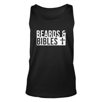 Beards And Bibles Funny Beard Christian Unisex Tank Top - Monsterry AU