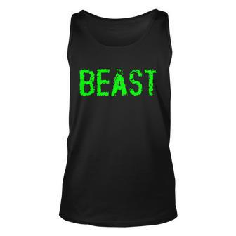 Beast Gym Workout Mode Fitness Logo Tshirt Unisex Tank Top - Monsterry