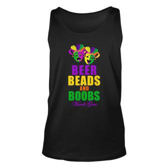 Beer Beads And Boobs Mardi Gras New Orleans T-Shirt Graphic Design Printed Casual Daily Basic Unisex Tank Top - Thegiftio UK