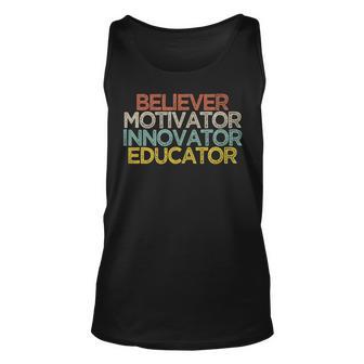 Believer Motivator Innovator Educator V2 Unisex Tank Top - Thegiftio
