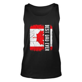 Best Canadian Dad Ever Canada Daddy Funny Fathers Day Unisex Tank Top - Monsterry