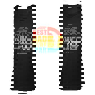 Best Dad By Par Retro Golf Sunset Unisex Tank Top - Thegiftio UK