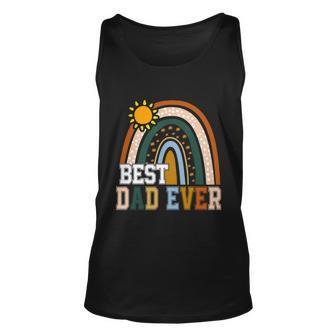 Best Dad Ever Rainbow Funny Fathers Day From Wife Daughter Gift Unisex Tank Top - Monsterry