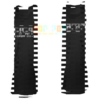 Best Pop Pop By Par Golf Gift Vintage Retro V2 Unisex Tank Top - Thegiftio UK