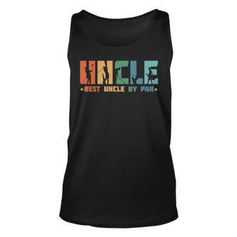 Best Uncle By Par Golf Gift Vintage Retro Unisex Tank Top - Thegiftio