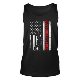 Best Uncle By Par Golf Usa Flag Graphic Design Printed Casual Daily Basic Unisex Tank Top - Thegiftio