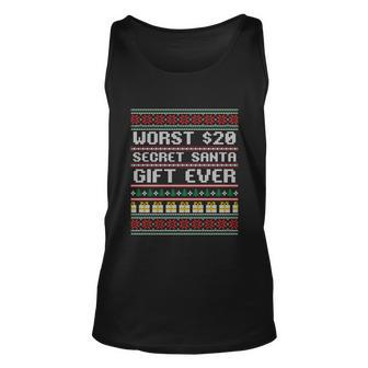 Best Worst $20 Secret Santa Gift Ever Shirt Funny Gift Idea Unisex Tank Top - Monsterry