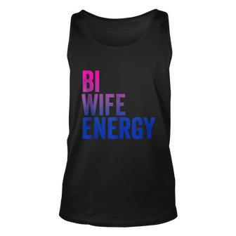 Bi Wife Energy Lgbtq Support Lgbt Bisexual Flag Vintage Unisex Tank Top - Monsterry
