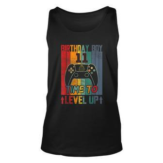 Birthday Boy 11 Time To Level Up 11 Birthday 11 Year Old Cool Gift Unisex Tank Top - Monsterry AU