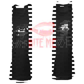Bite Me Vampire Th Easy Diy Halloween Costume Men Women Tank Top Graphic Print Unisex - Thegiftio