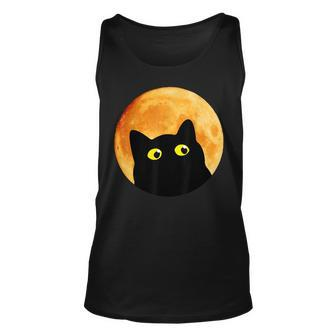 Black Cat Halloween Design Funny Cat Halloween Unisex Tank Top - Seseable