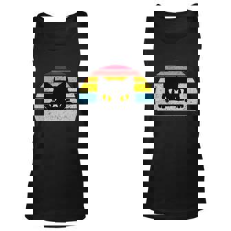 Black Cat Peaking Vintage V2 Unisex Tank Top - Thegiftio