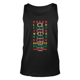 Black History Month Famous Figure Unisex Tank Top - Monsterry CA