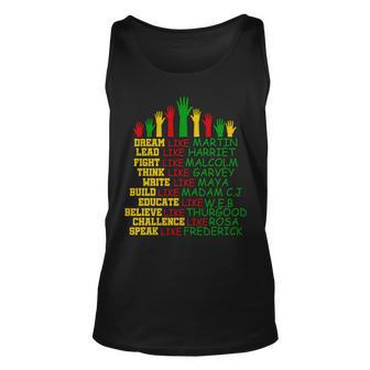 Black History Month Famous Figures Unisex Tank Top - Monsterry