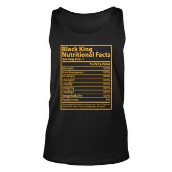 Black King Nutritional Facts Tshirt Unisex Tank Top - Monsterry AU