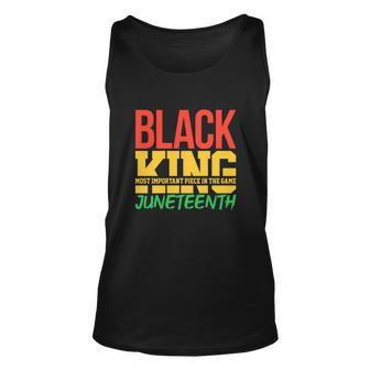 Black King The Most Important Piece In The Game Funny 1865 Graphic Design Printed Casual Daily Basic Unisex Tank Top - Thegiftio UK
