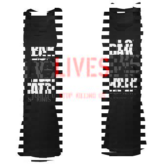 Black Lives Matter Army Stamp Stop Killing Us T-Shirt Graphic Design Printed Casual Daily Basic Unisex Tank Top - Thegiftio