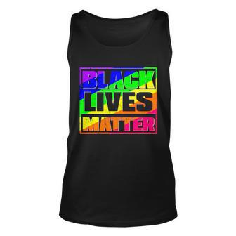 Black Lives Matter Rainbow Unisex Tank Top - Monsterry DE
