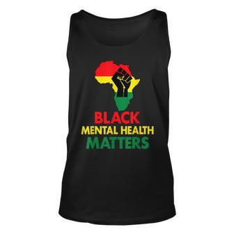 Black Mental Health African Map Mental Health Awareness Men Women Tank Top Graphic Print Unisex - Thegiftio UK