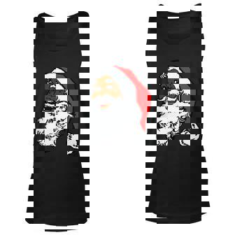 Black Santa Claus Christmas Unisex Tank Top - Thegiftio UK
