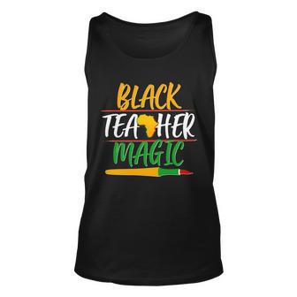 Black Teacher Magic Proud African American Unisex Tank Top - Thegiftio UK