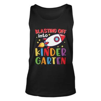 Blasting Off Into Kindergarten Space Back To School First Day Of School Unisex Tank Top - Monsterry CA