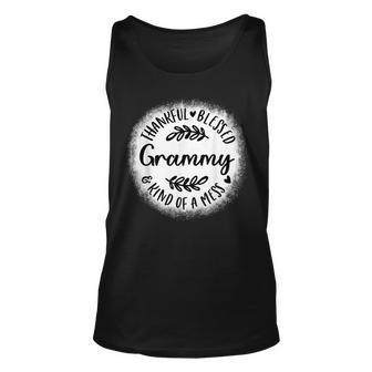 Bleached Thankful Blessed Kind Of A Mess One Thankful Grammy  Unisex Tank Top