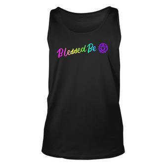 Blessed Be Witchcraft Wiccan Witch Halloween Wicca Occult Unisex Tank Top | Mazezy