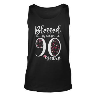 Blessed By God For 90 Years Old 90Th Birthday Gift For Women Unisex Tank Top - Seseable
