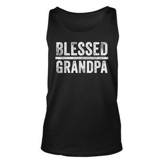 Blessed Grandpa Dad Granddad Fathers Day Men Women Tank Top Graphic Print Unisex - Thegiftio UK