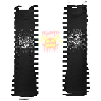 Bloody Bat Pumpkin Halloween Graphic Design Printed Casual Daily Basic V2 Unisex Tank Top - Thegiftio UK